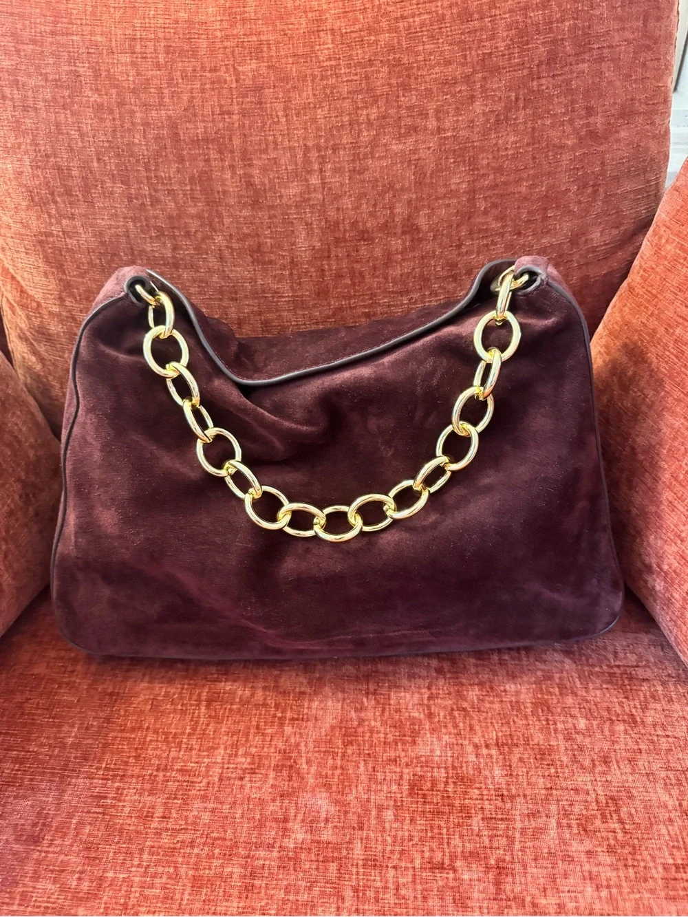 J. Crew Berkeley Chainlink Shoulder Bag in Suede